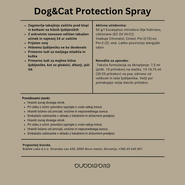 Spray pack (protection for humans and animals)